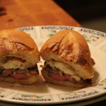 Steak Oscar sandwich