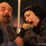 Jean wanted a small taste of Raz' crepe....